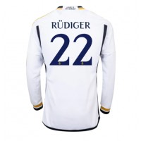 Moški Nogometni dresi Real Madrid Antonio Rudiger #22 Domači 2023-24 Dolgi Rokav